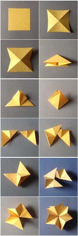 kağıt katlama sanatına başlamak için ideal kolay model, kağıttan yılbaşı dekorasyonu nasıl yapılır