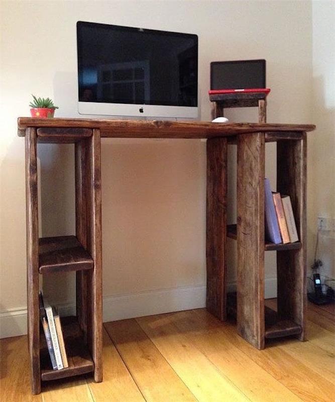 preprost leseni model domače pisarne z lastnimi rokami