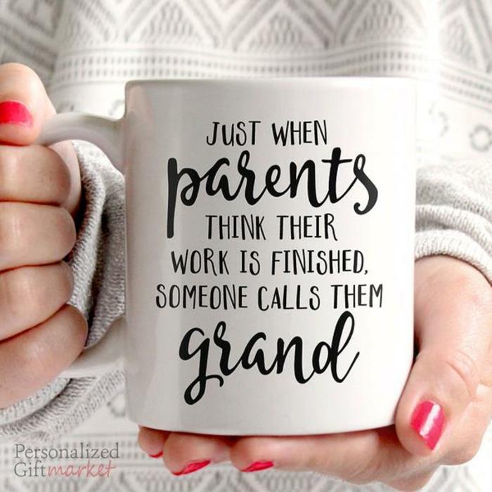 şaşırtıcı senaryolu kahve kupası bir kahve kupasına yazılmış ebeveynler olacağız