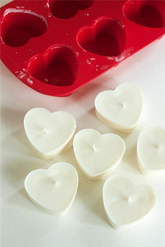 kalp şeklinde mum nasıl yapılır, kalp kalıbında mum mumu, kendin yap kalp şeklinde mum modelleri