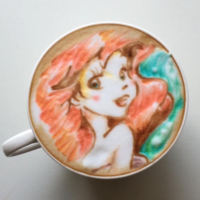 kafe-latte-uzman-sabah-kahve-ariel-küçük-deniz kızı