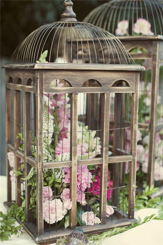 dekoratif-kuş kafesi-ahşap-ve-tel-kafesler