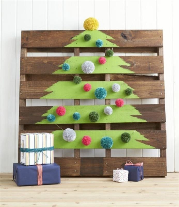 leseni zaboj-z-božičnim drevesom-risba-lepa-božična-dekoracija-za izdelavo