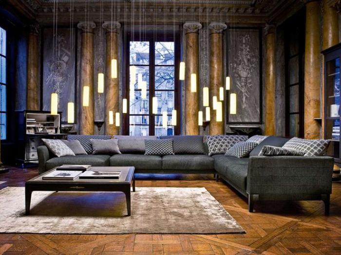 sekcijski kavč-veličasten-eleganten-eklektičen slog