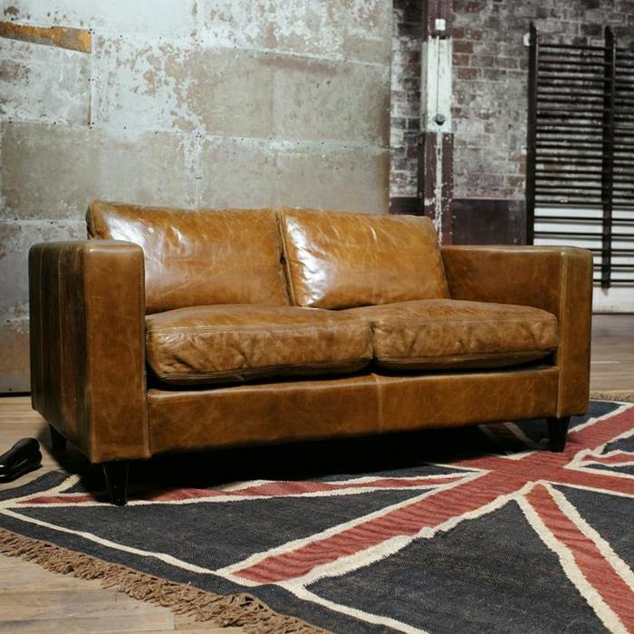 sofa-oda-ruda-kilimas-Niujorko grindų grindys-rudas-parketas