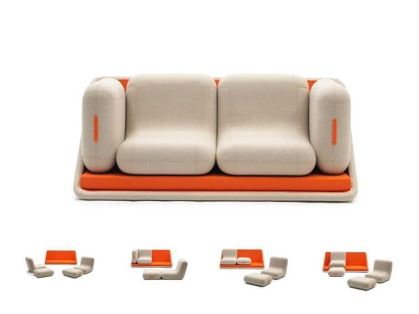 dizainas-sofa-lova-smėlio ir oranžinė