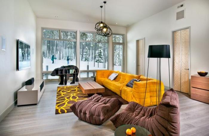 kanepe-togo-oturma odası-orijinal-büyük-turuncu-kahverengi-kanepeler