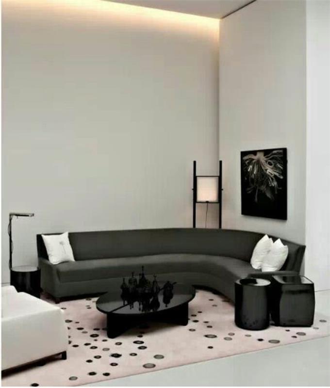 kanepe-conforama-gri-oturma odası-köşe-kanepe-yuvarlak-gri-mobilya-şık