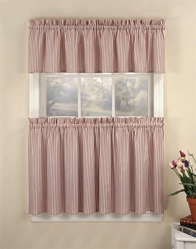 valance-kırmızı-beyaz-çeklerle