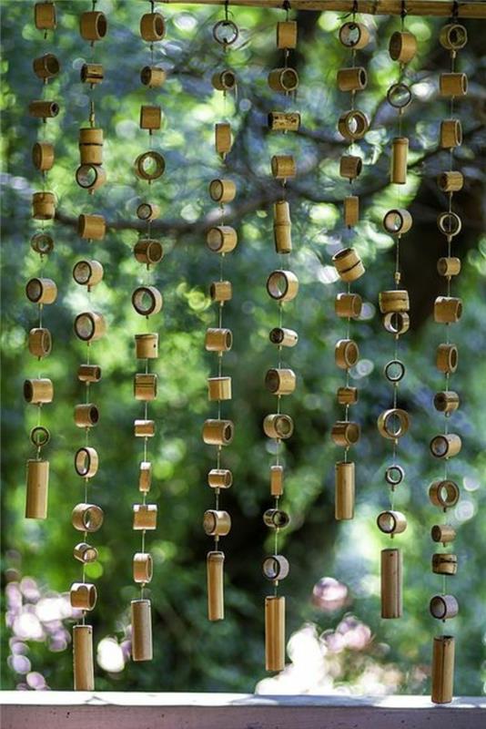 bahçe için bambu-çan-dekorasyonu-yapması kolay-fikri
