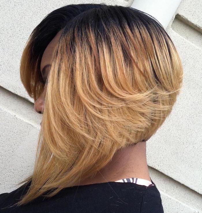 kare dalgalı uzun sarışın afro kadın düz saç
