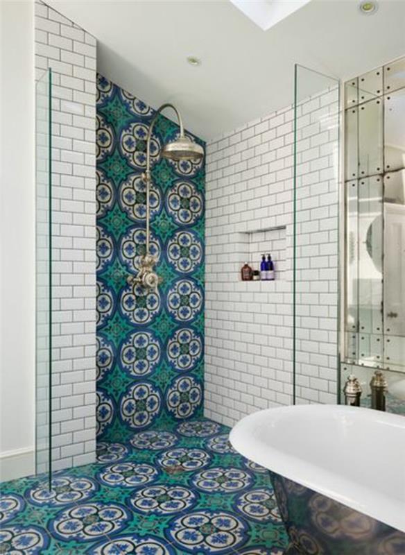 beyaz kiremitli-banyo-küvet-duş-güzel tasarım