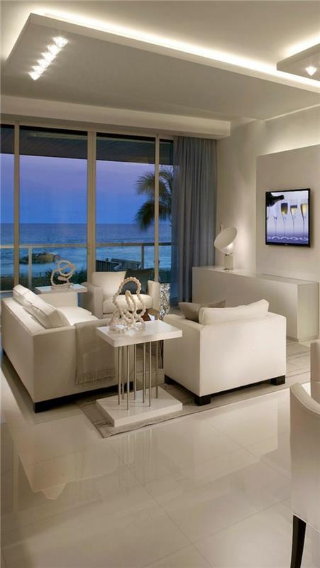 beyaz kiremitli-çok zarif-salon-modern-koltuklar-televizyon