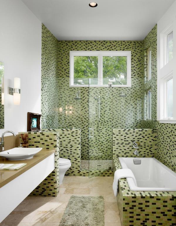 originalios mozaikinės plytelės vonios kambariui
