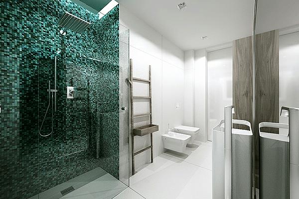 mozaik-ploščice-a-dramatično-zelene-ploščice-v-beli-kopalnici