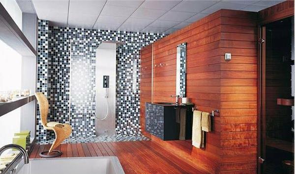 mozaikinės plytelės-mozaikinė siena-fenomenaliame vonios kambaryje