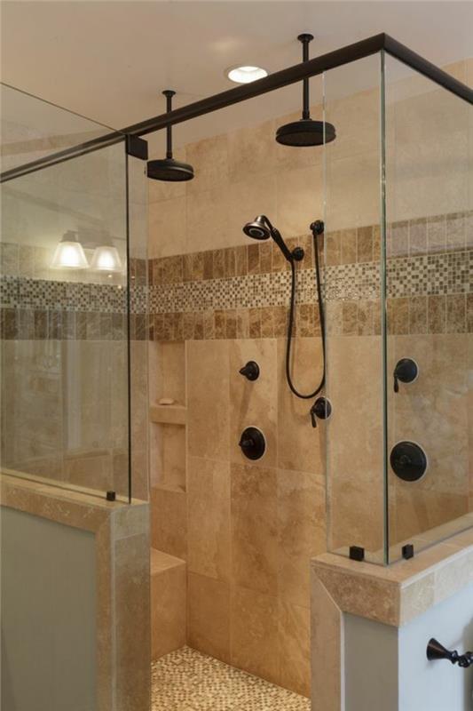 blizgios poliruotos plytelės-šiuolaikiniai dušai-vintažinio stiliaus plytelės