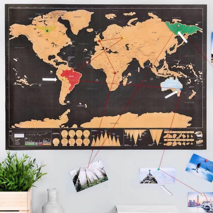 Hediye fikri yeni eve taşınma partisi dünya haritası kazı kazan kartı yeni eve taşınma partisi hediyesi güzel hediye ve orijinal ambalaj