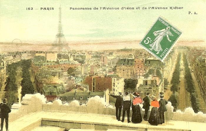 senieji atvirukai Paryžius Prancūzija Eifelio bokštas