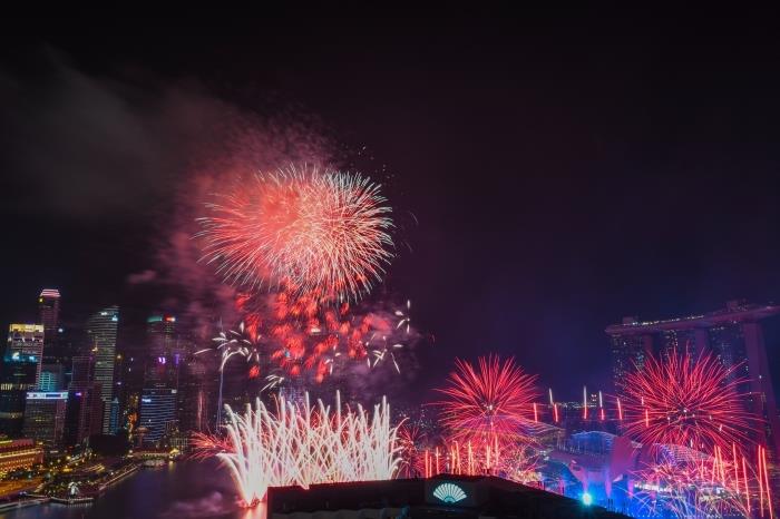 brezplačne slike novega leta, fotografije svetlobnih predstav, praznovanje novoletne zabave z ognjemetom, slika novega leta 2019