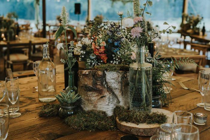 Poročna miza okras osrednji del poroke izvirni poročni meni dekoracija posvetna slovesnost