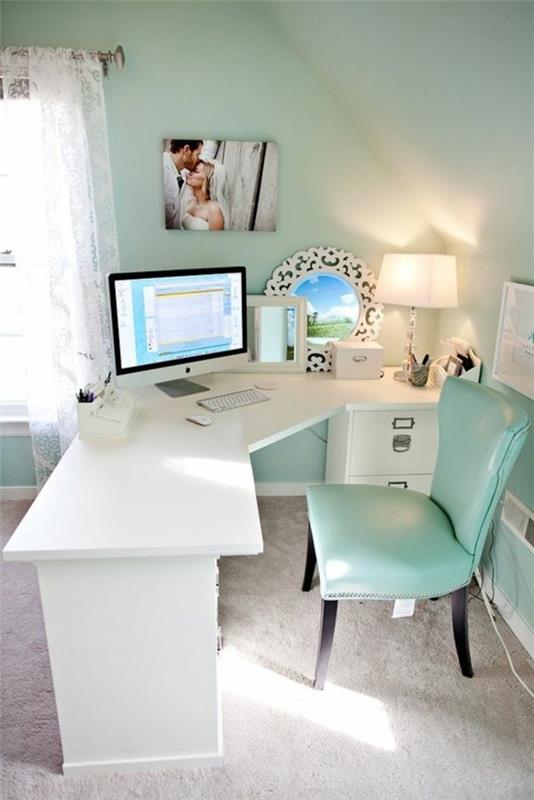 pisarniški stol-modro-belo-delo
