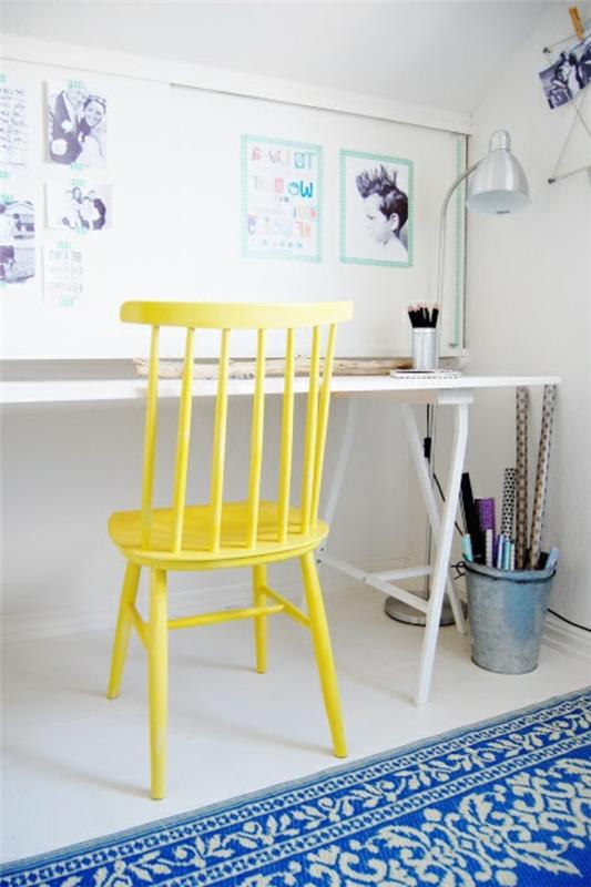 rumeni-pisarniški-stol-delovni kotiček