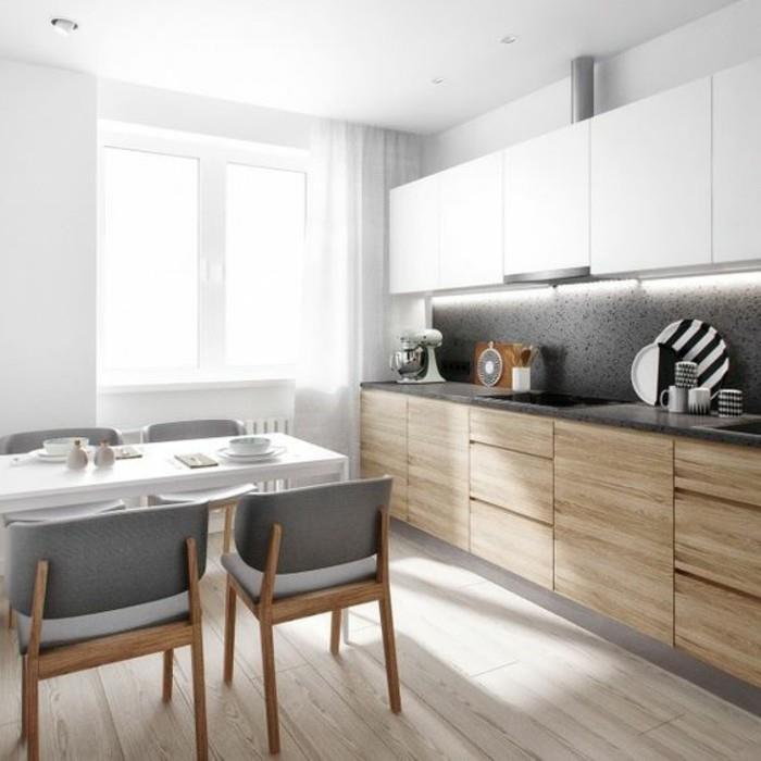 moderni-virtuvė-kėdė-šiuolaikinė-medžio-pilka-balta-virtuvė