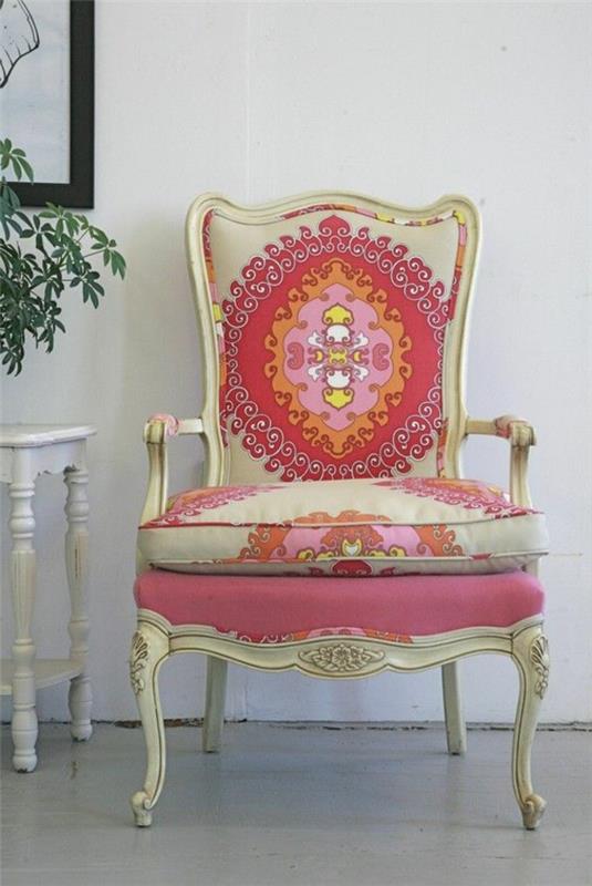 baroko-rožinė-kėdė