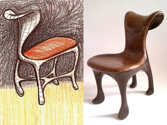 ahşap bir mobilya nasıl yeniden boyanır, güçlü kavisli sırtlıklı kolçaksız sandalye, abartılı stil, bir mobilya parçasını özelleştirme