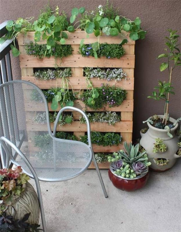 diy kovinski stol za shranjevanje rastlin ali zelišč dekoracija majhen balkon z rastlinsko steno diy zunanji cvetlični lonec v predelanem lesu