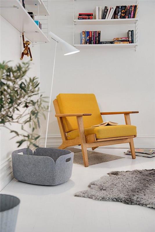 Skandinavski-rumeni-stol-velik-skandinavski-oblikovalec-fotelj
