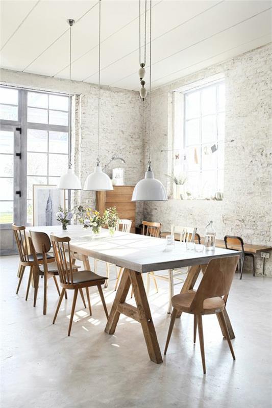 bistro-kėdės-pramoninis-dekoras-balta