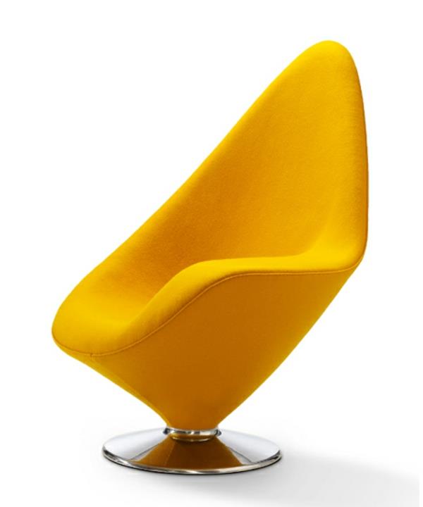 šiuolaikinės kėdės-geltona-kėdė