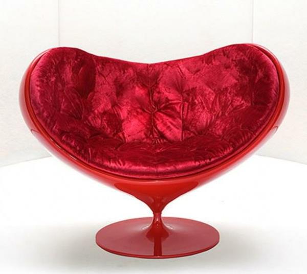 šiuolaikinės kėdės-raudona-didinga-kėdė