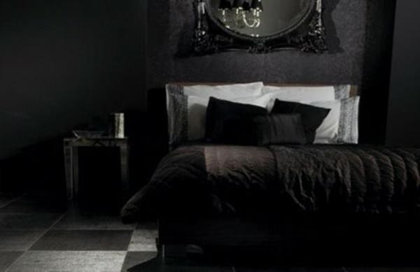 yetişkin-siyah-gotik yatak odası