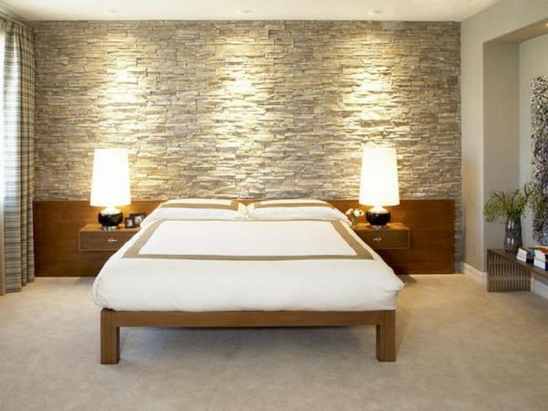 minimalist mimarili tasarımcı yatak odası ve yatak