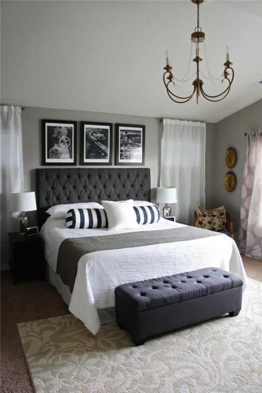 lestenec iz modernih spalnic, oblazinjenih tkanin