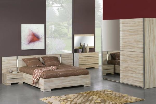 miegamasis-su originaliais mediniais baldais