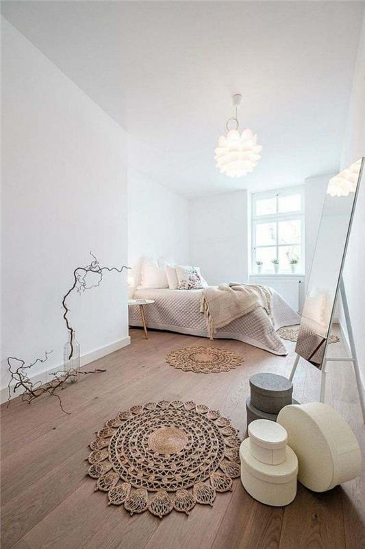 yetişkin odası-koza-yuvarlak-etnik-kilim-ayna-yatak-kutuları