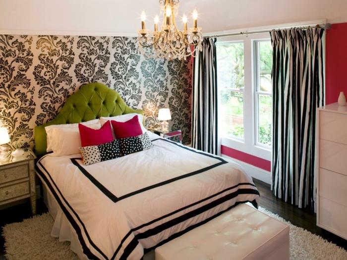 spalnica za odrasle-originalno-opremljena-na-ideji-dvojnosti-črno-bele-rdeče-poudarki-spremenjena velikost