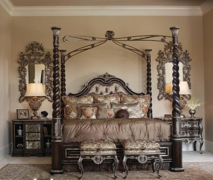 spalnica za odrasle-original-vintage-style-s-svilenimi blazinami-luksuzno spremenjeno-vzdušje