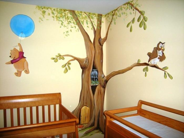 bebek odası-hayali-dekorasyon-fikri-güzel-duvar-dekorasyon-yatak