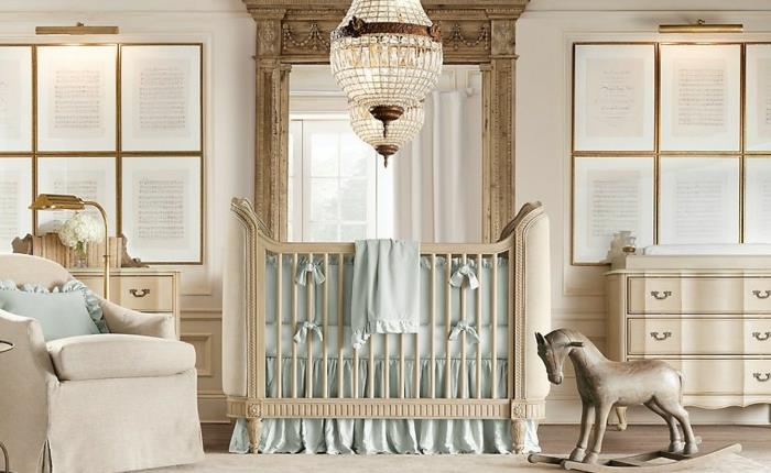 mišrus-kūdikio-kambario-interjero dizainas-prabangus-miegamojo išdėstymas