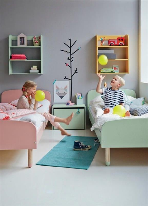 Skandinaviško stiliaus vaikų kambarys-sandinaviško stiliaus baldai-skandinaviški baldai vaikų kambaryje