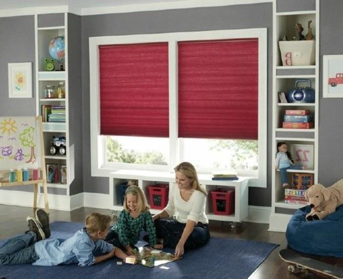 kreş-karartma-kız-velux-mor-kırmızı-pencere-giyinme-velux