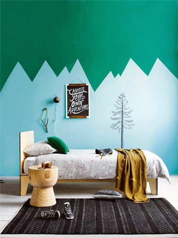 genç-erkek-oda-yaratıcı-alan-orijinal-yeşil-ve-mavi-duvar