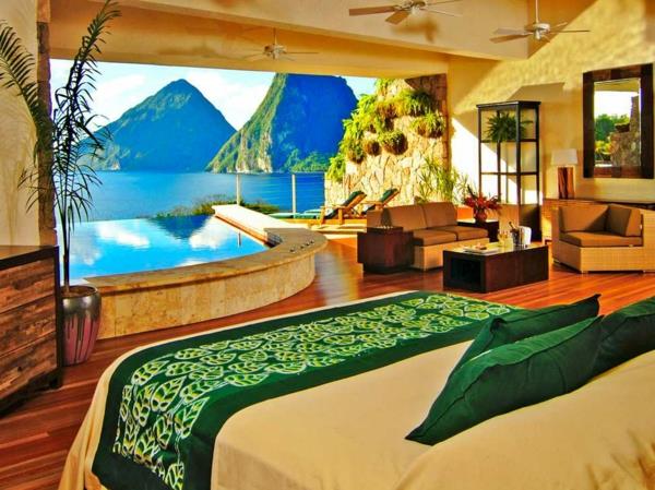 Karayipler'de jakuzili otel odası
