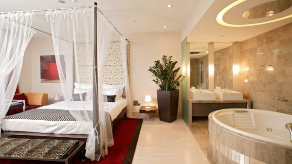 jakuzili otel odası-jakuzili-yatak odası