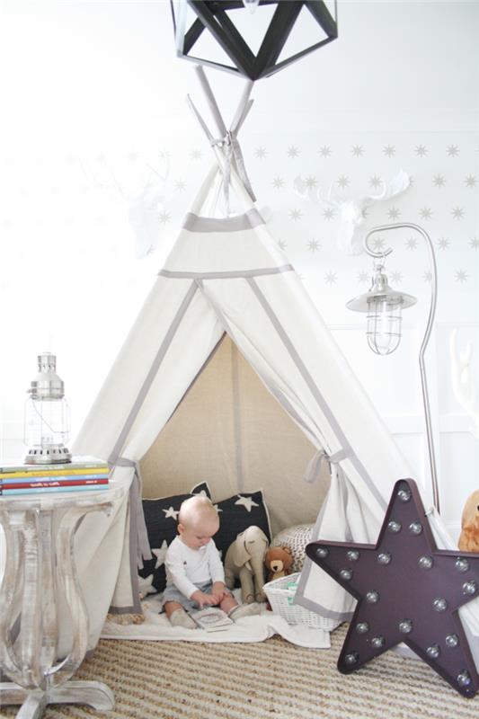 vaikų kambarys-make-a-teepee-palapinė-kids-teepee-interjero dizainas